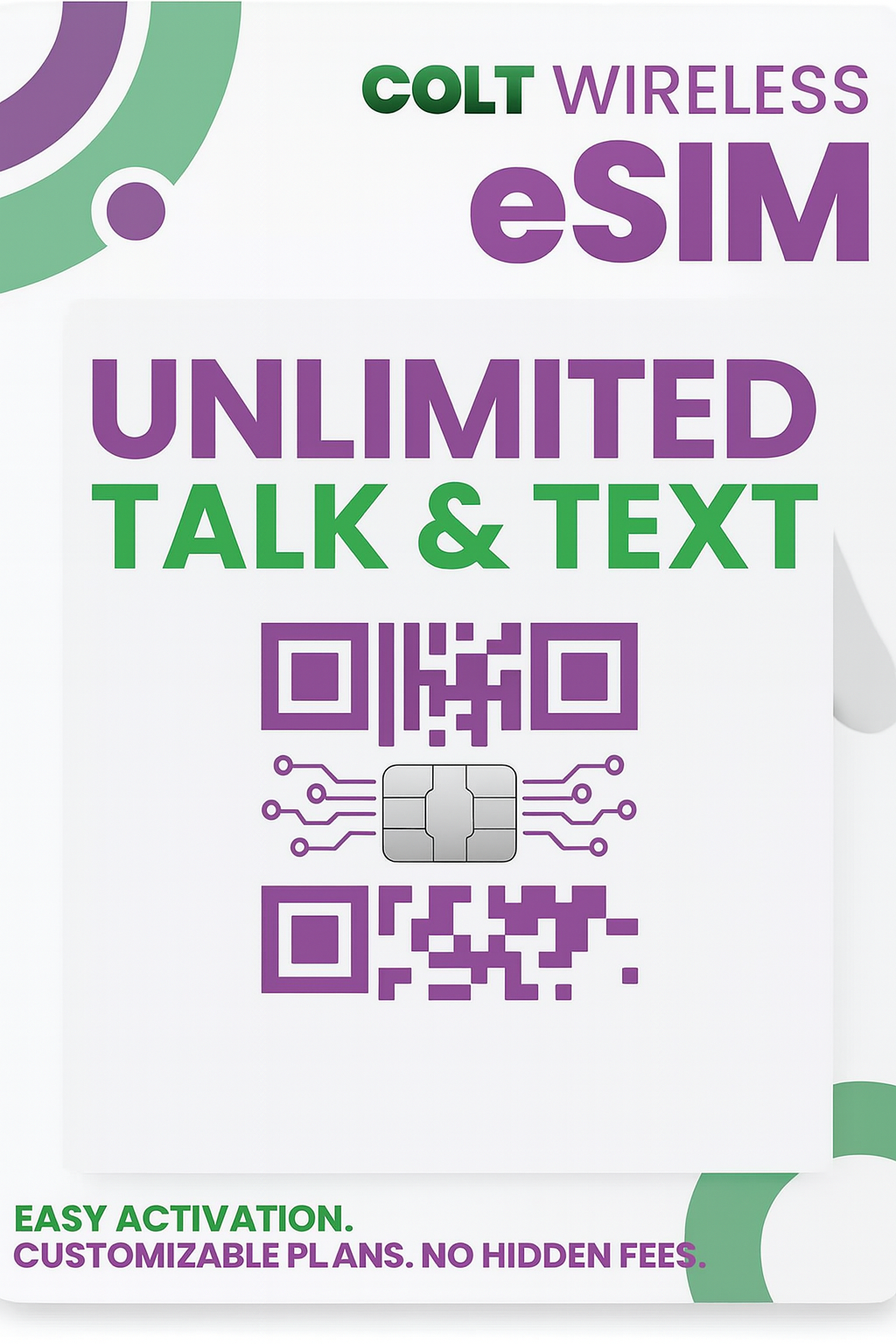 Colt Wireless 30-Day eSIM Talk and SMS WiFi Calling and  U.S. Phone Number - Bulk Discounts Available